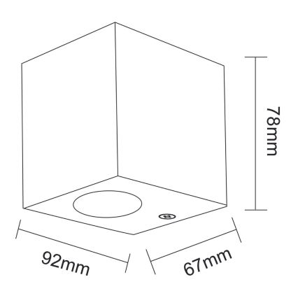 Foco de pared exterior BOSTON 1xGU10/10W/230V IP44