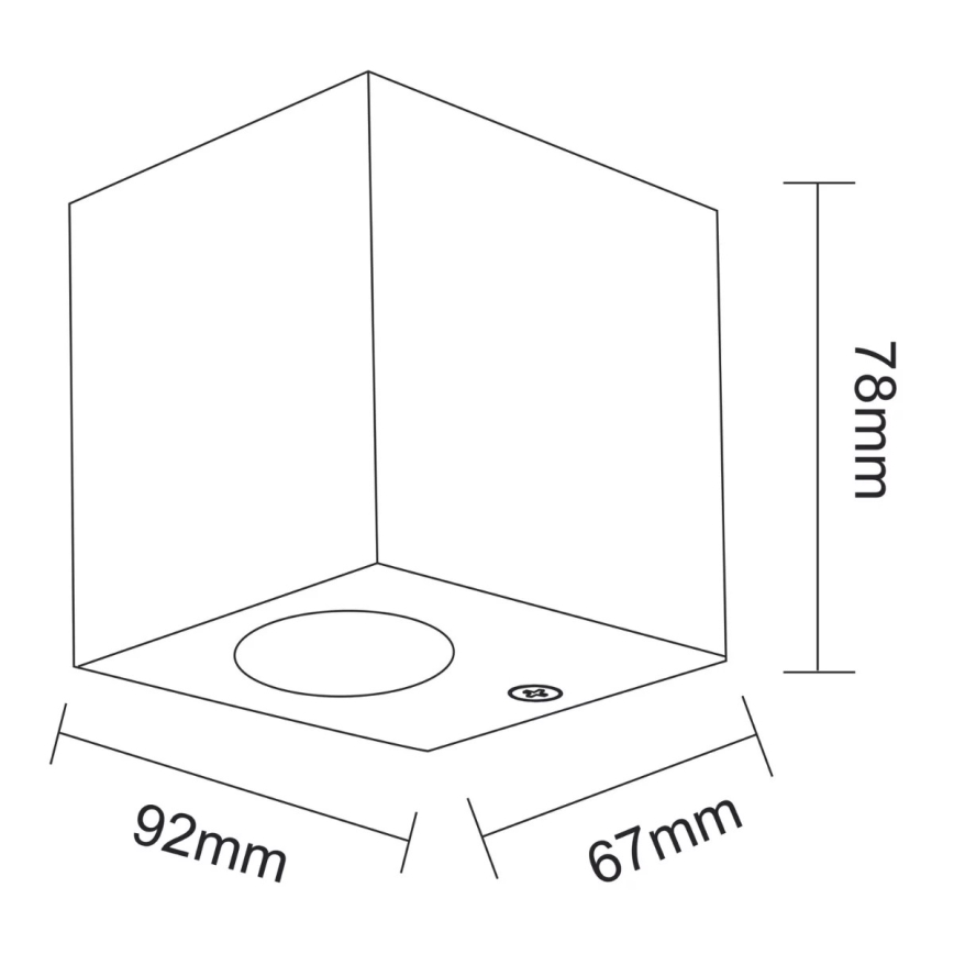 Foco de pared exterior BOSTON 1xGU10/10W/230V IP44