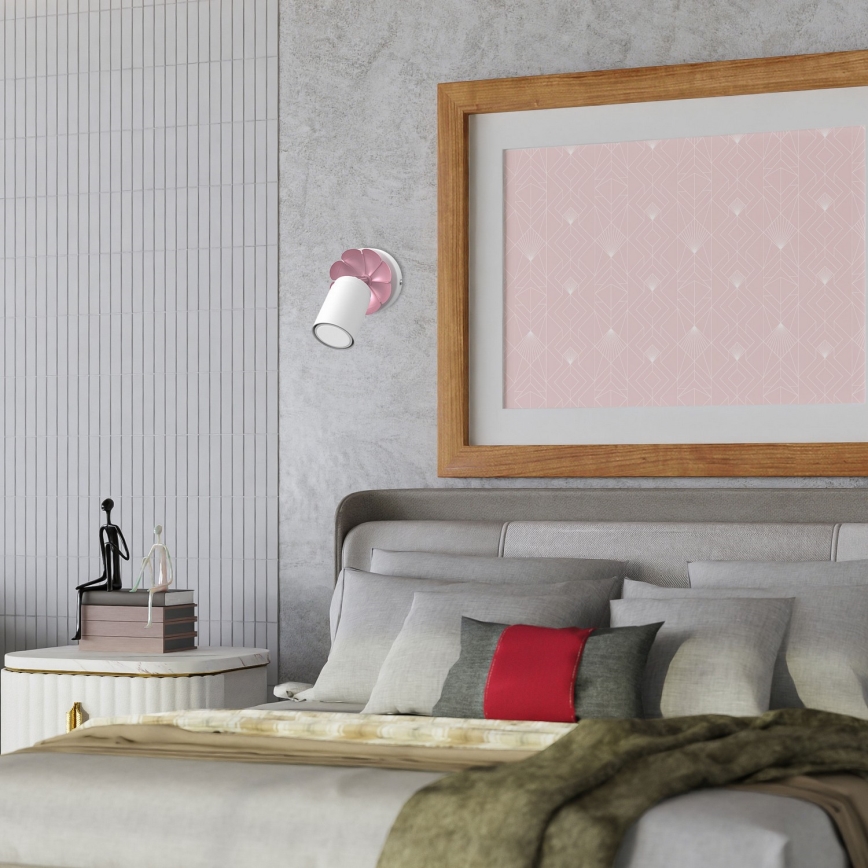 Foco de pared FLOWER 1xGU10/8W/230V blanco