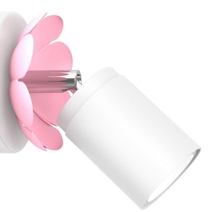 Foco de pared FLOWER 1xGU10/8W/230V blanco