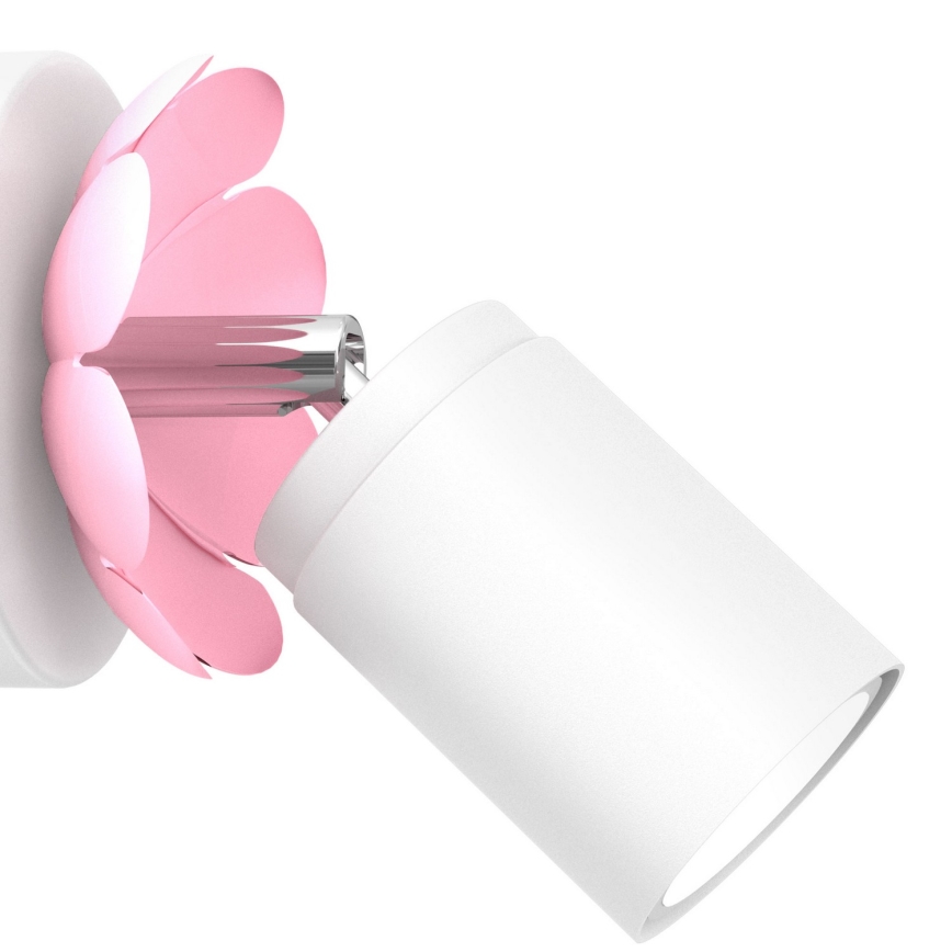 Foco de pared FLOWER 1xGU10/8W/230V blanco