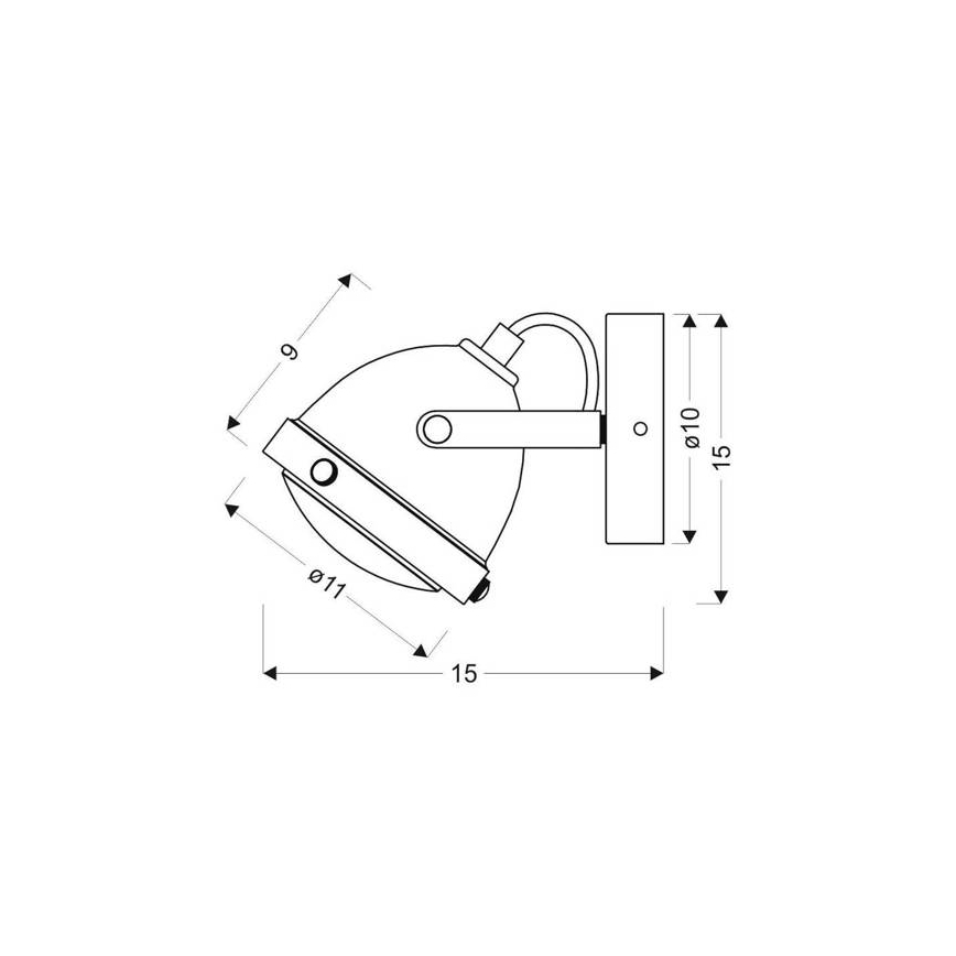 Foco de pared FRODO 1xGU10/40W/230V