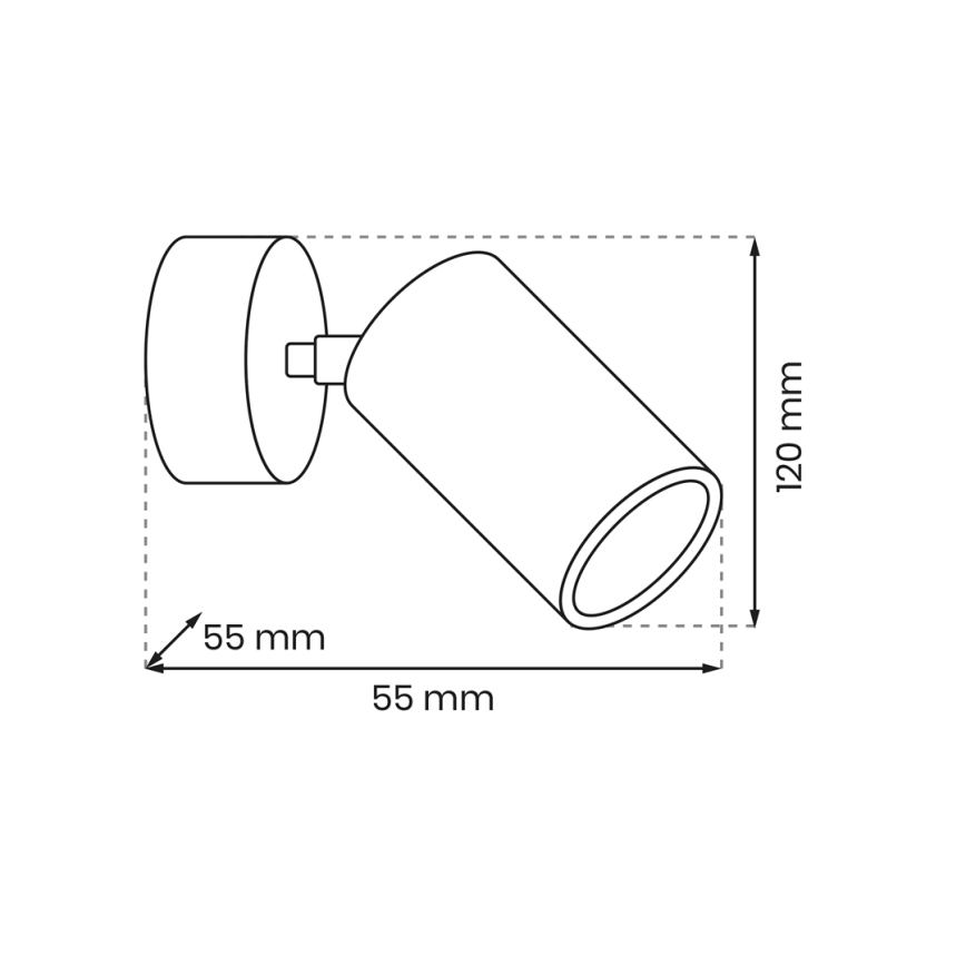 Foco de pared HUDSON 1xGU10/8W/230V blanco