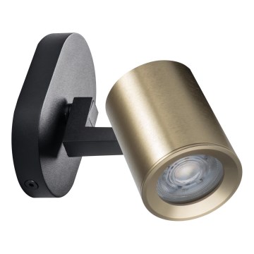Foco de pared LAURIN 1xGU10/10W/230V latón/negro