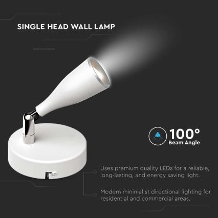 Foco de pared LED LED/4,5W/230V 4000K blanco