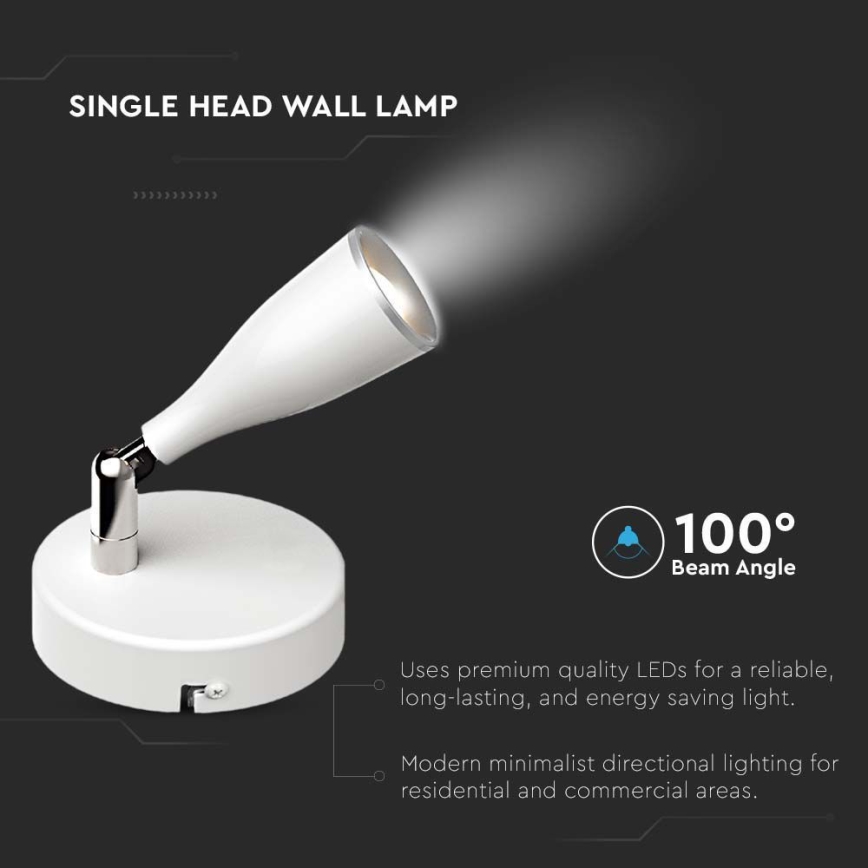 Foco de pared LED LED/4,5W/230V 4000K blanco