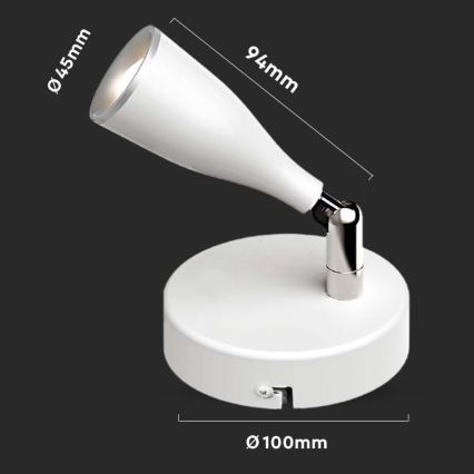 Foco de pared LED LED/4,5W/230V 4000K blanco