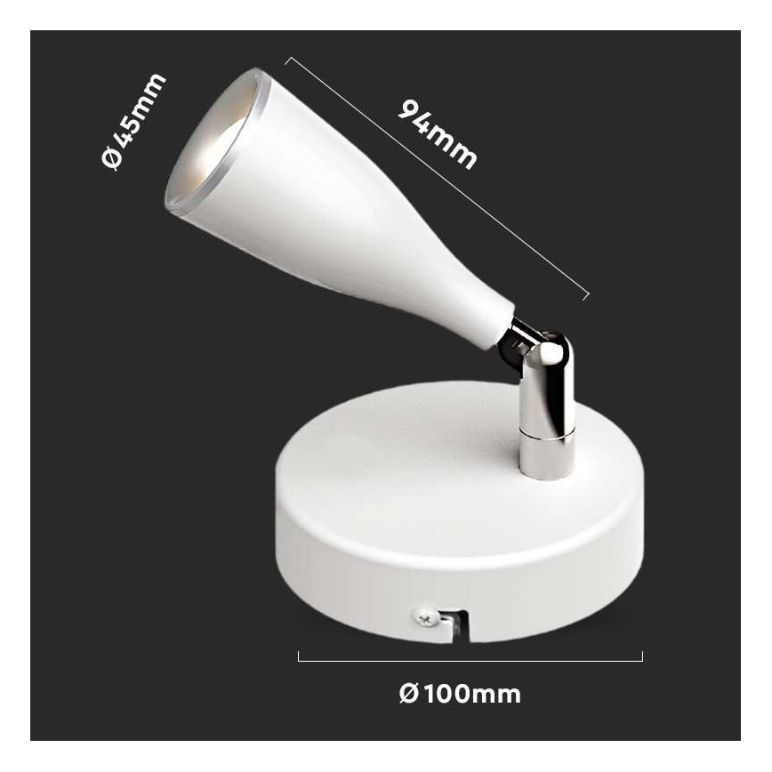 Foco de pared LED LED/4,5W/230V 4000K blanco