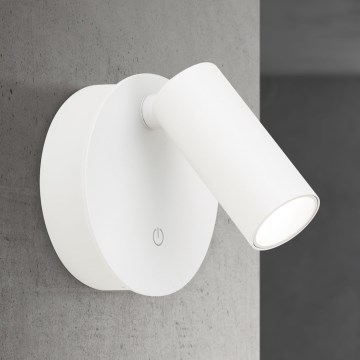 Foco de pared LED recargable y regulable con control táctil LUXY LED/1W/5V 2200 mAh 2700/3000/4000K blanco