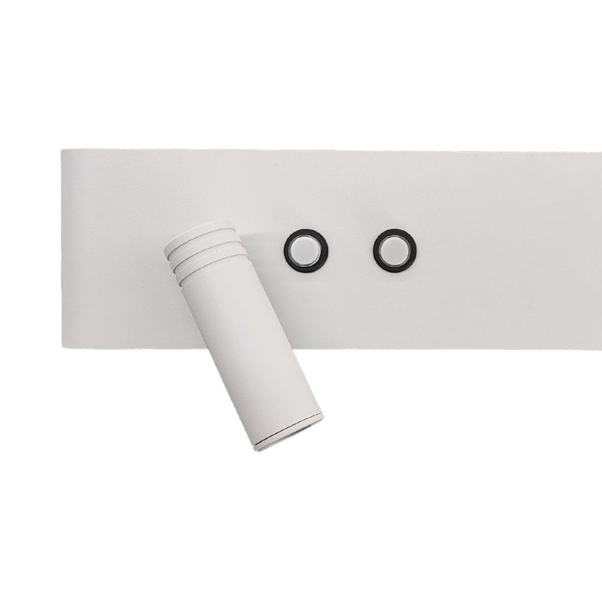 Foco de pared LED RESORT LED/10W/230V + LED/3W, blanco, izquierdo