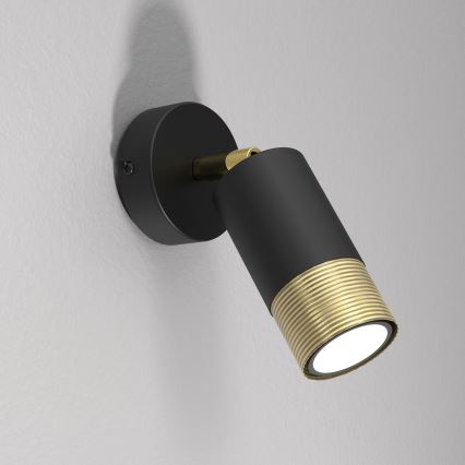 Foco de pared LINK 1xGU10/8W/230V negro/latón