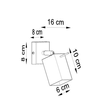 Foco de pared MERIDA 1xGU10/40W/230V blanco