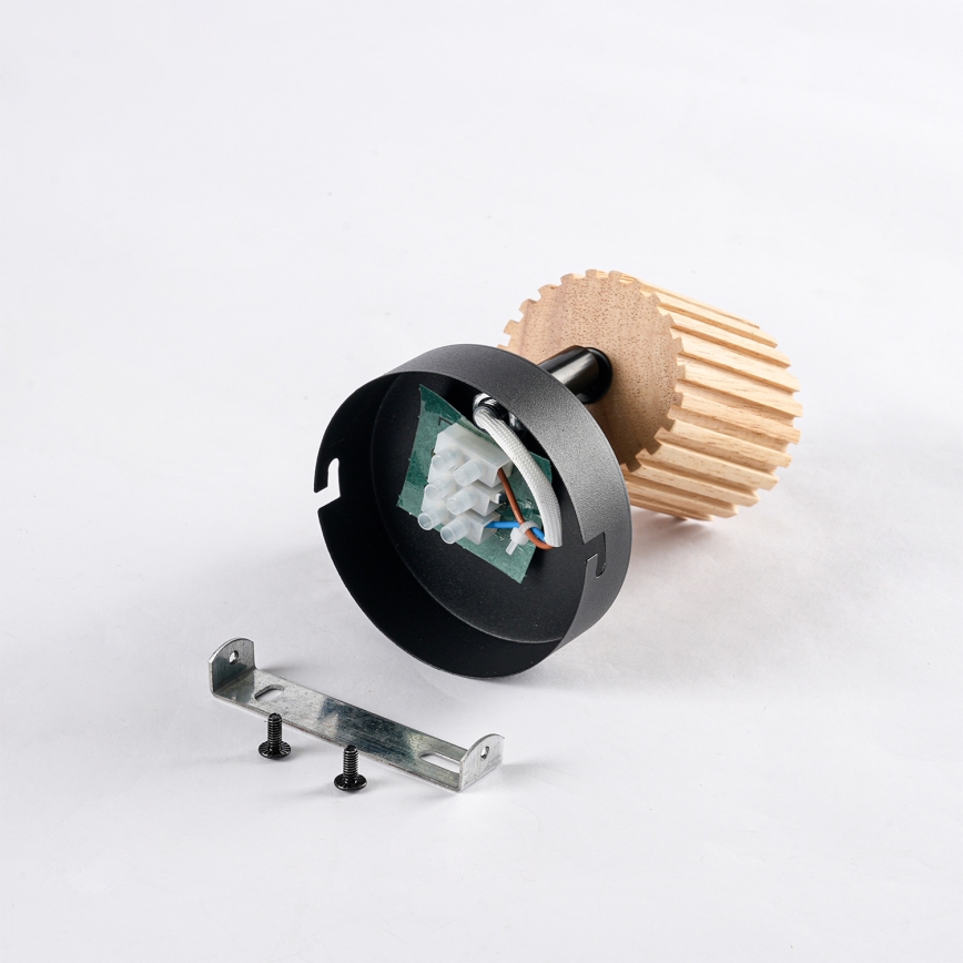 Foco de pared MODERN WOOD 1xGU10/8W/230V madera/negro