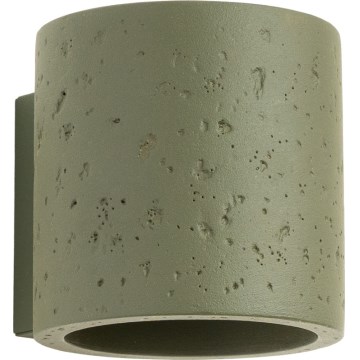 Foco de pared ORBIS 1xG9/8W/230V hormigón/verde