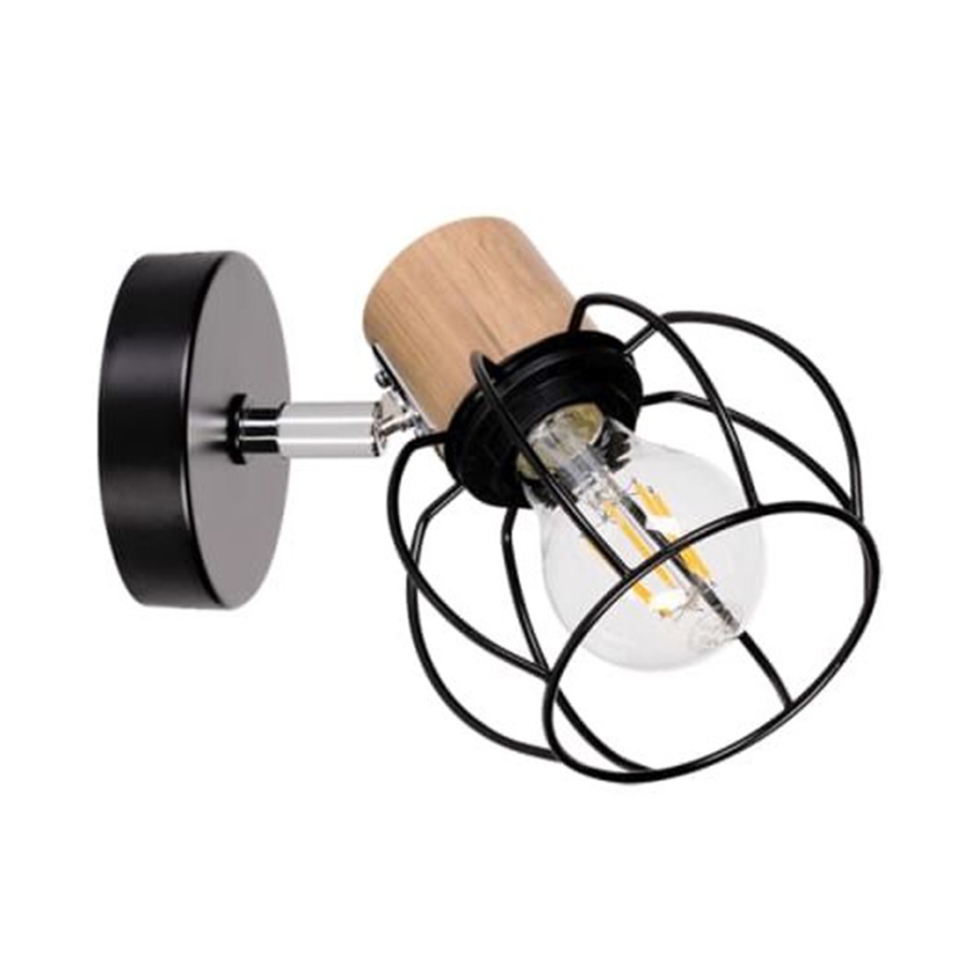 Foco de pared PHIPHI 1xE27/60W/230V roble