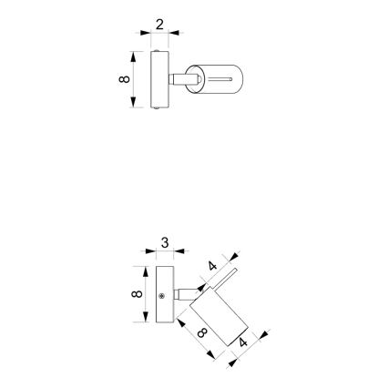 Foco de pared PRESTON 1xGU10/MR11/40W/230V negro
