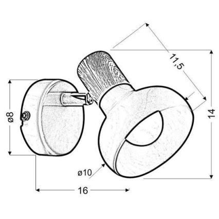 Foco de pared PUERTO 1xE14/40W/230V