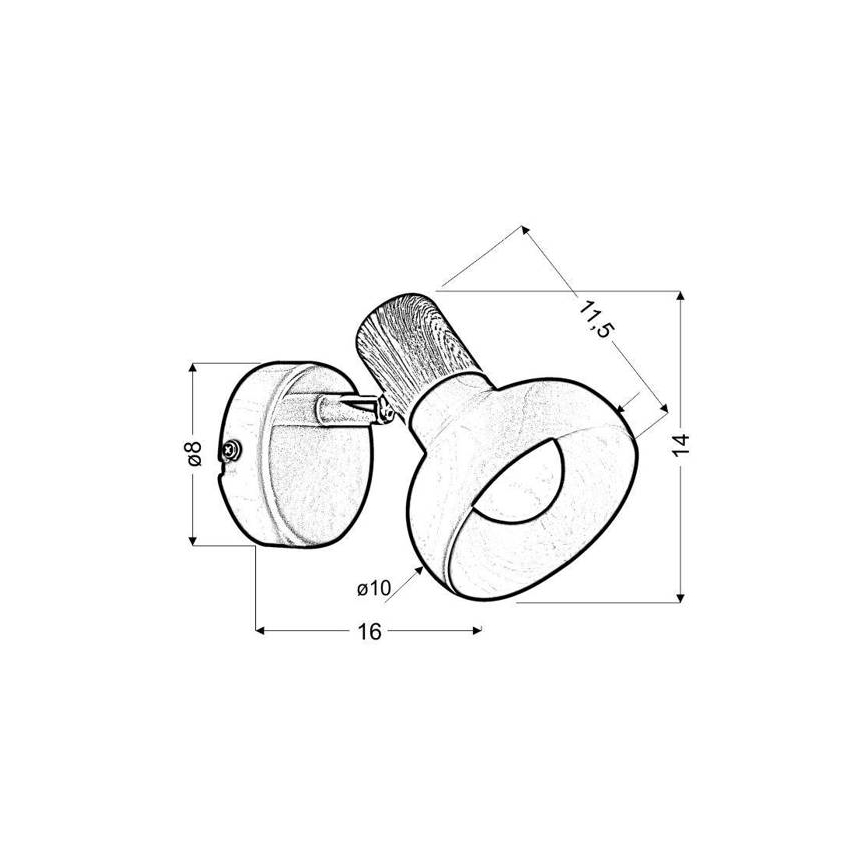 Foco de pared PUERTO 1xE14/40W/230V