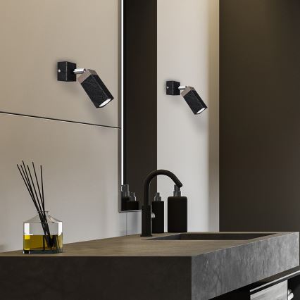 Foco de pared SOLO 1xGU10/MR11/40W/230V negro