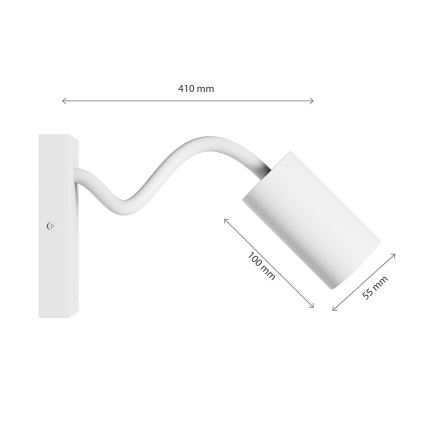 Foco de pared SQUALLA VARIOSA 1xGU10/10W/230V blanco