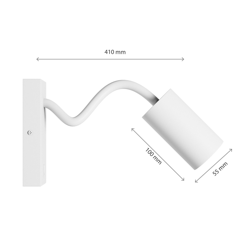 Foco de pared SQUALLA VARIOSA 1xGU10/10W/230V blanco