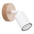 Foco de pared VERDO 1xGU10/10W/230V blanco/haya