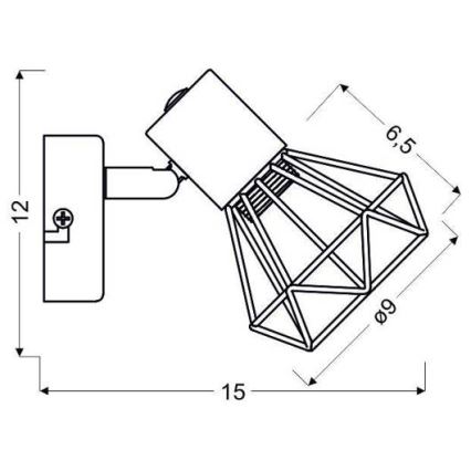 Foco de pared VERVE 1xE14/40W/230V