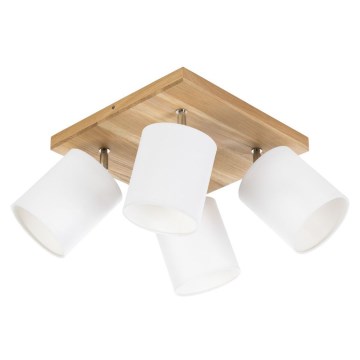 Foco de techo APRILLIA 4xE27/25W/230V roble/blanco