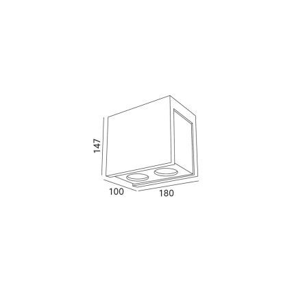 Foco de techo PURO 2xGU10/25W/230V