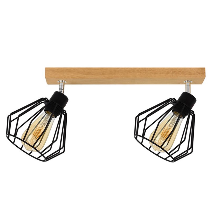 Foco de techo VENTI 2xE27/15W/230V roble