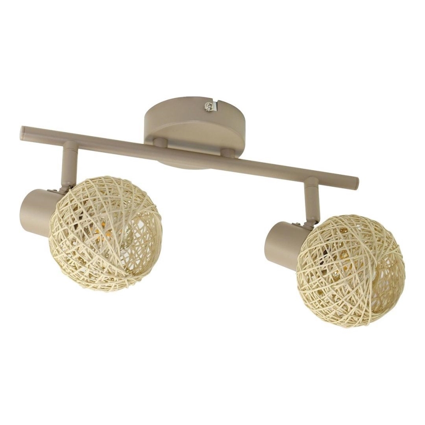 Foco DEX 2xE14/10W/230V beige/crema