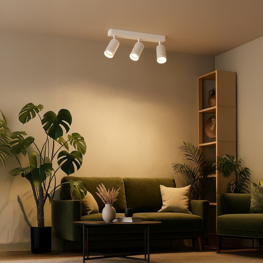 Foco direccional PIPE 3xGU10/10W/230V blanco