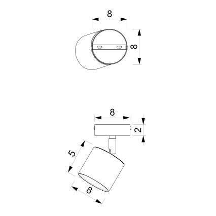 Foco DIXIE 1xGX53/11W/230V negro