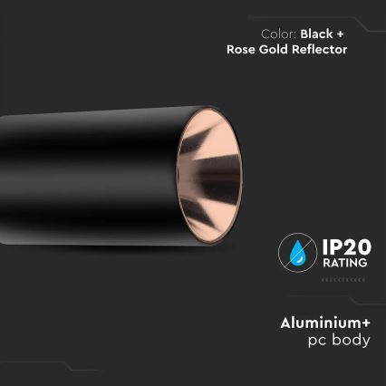 Foco empotrable 1xGU10/35W/230V negro/oro rosa