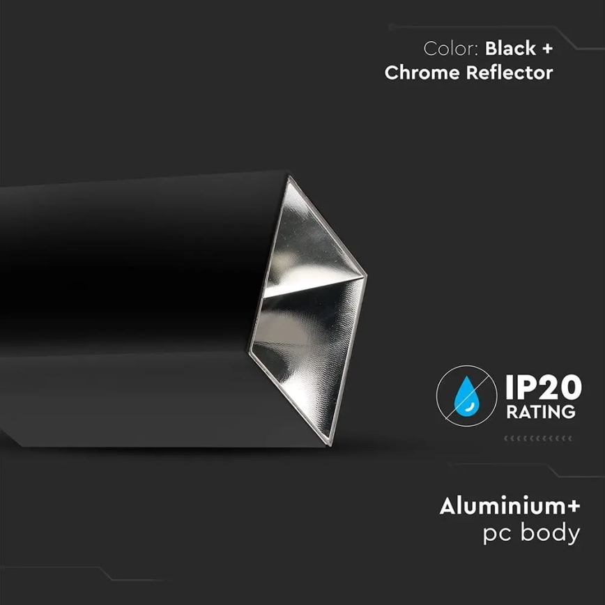Foco empotrable 1xGU10/35W/230V negro/plata