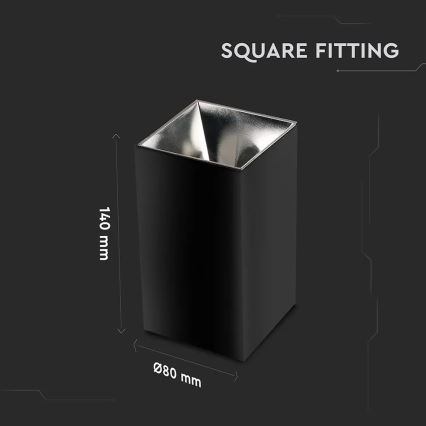 Foco empotrable 1xGU10/35W/230V negro/plata