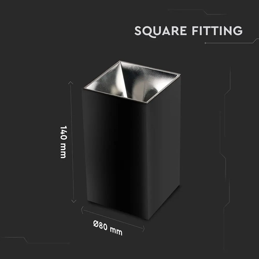 Foco empotrable 1xGU10/35W/230V negro/plata