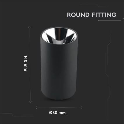 Foco empotrable 1xGU10/35W/230V negro/plata