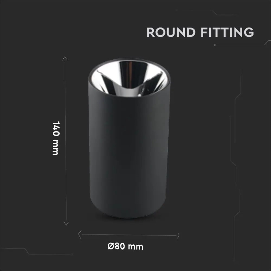 Foco empotrable 1xGU10/35W/230V negro/plata