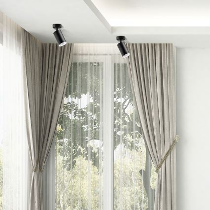 Foco empotrable LED RGBW regulable para baño TURYN 1xGU10/6W/230V 3000K IP44 negro + mando a distancia