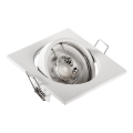 Foco empotrable de techo 1xGU10/MR16/10W/230V 9x9 cm blanco