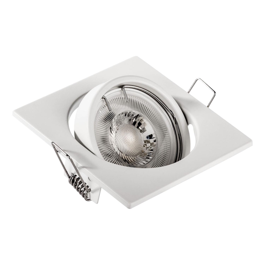 Foco empotrable de techo 1xGU10/MR16/10W/230V 9x9 cm blanco
