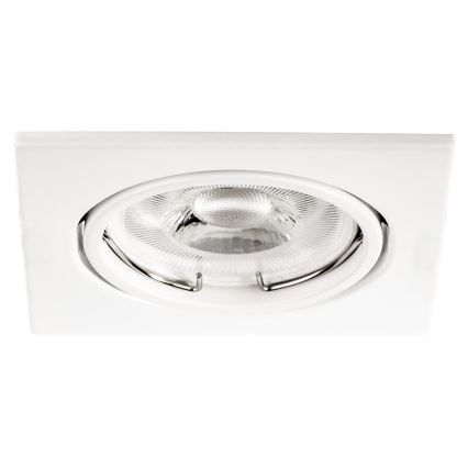 Foco empotrable de techo 1xGU10/MR16/10W/230V 9x9 cm blanco