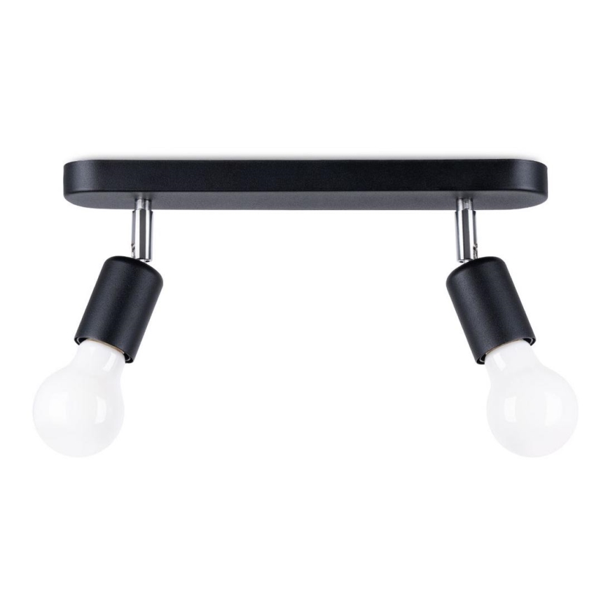 Foco empotrable FORNES 2xE27/60W/230V negro