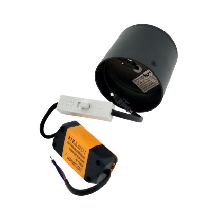 Foco empotrable LED/5W/230V 3000/4000/6400K Ø 7,5 cm negro