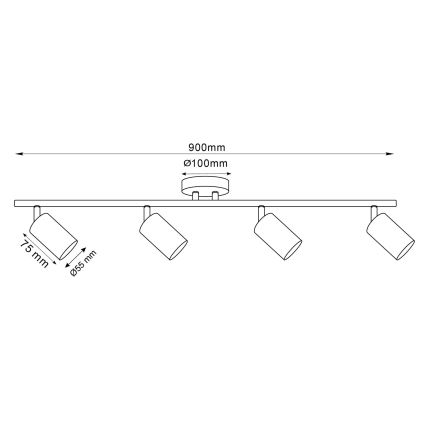 Foco empotrable LED RGBW regulable GOLDI 4xGU10/6,5W/230V 2700-6500K Wi-Fi dorado