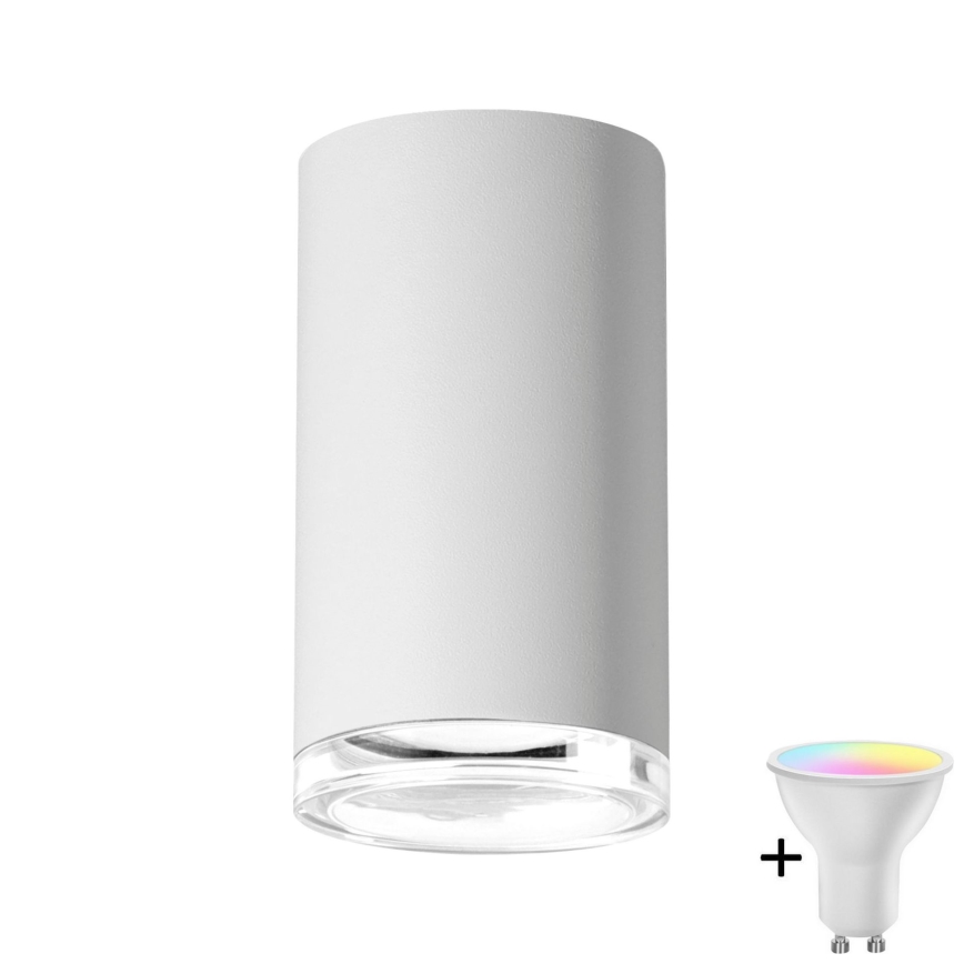 Foco empotrable LED RGBW regulable para baño TURYN 1xGU10/6,5W/230V 2700-6500K Wi-Fi IP44 blanco