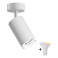 Foco empotrable LED RGBW regulable para baño TURYN 1xGU10/6,5W/230V 2700-6500K Wi-Fi IP44 blanco