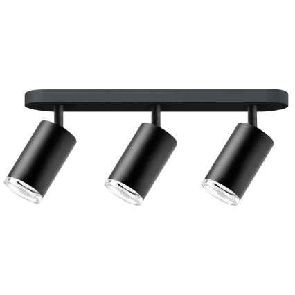 Foco LED RGBW regulable para baño TURYN 3xGU10/6W/230V 3000K Wi-Fi IP44 negro