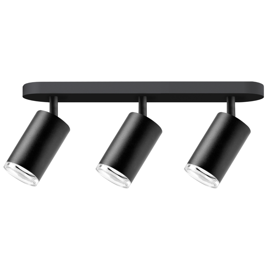 Foco LED RGBW regulable para baño TURYN 3xGU10/6W/230V 3000K Wi-Fi IP44 negro